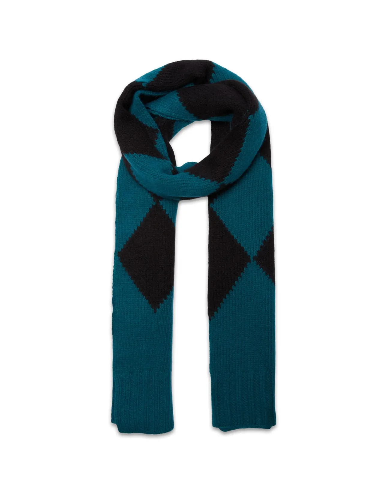 Flash Sale La DoubleJ Argyle ScarfGreen / Black in Wool