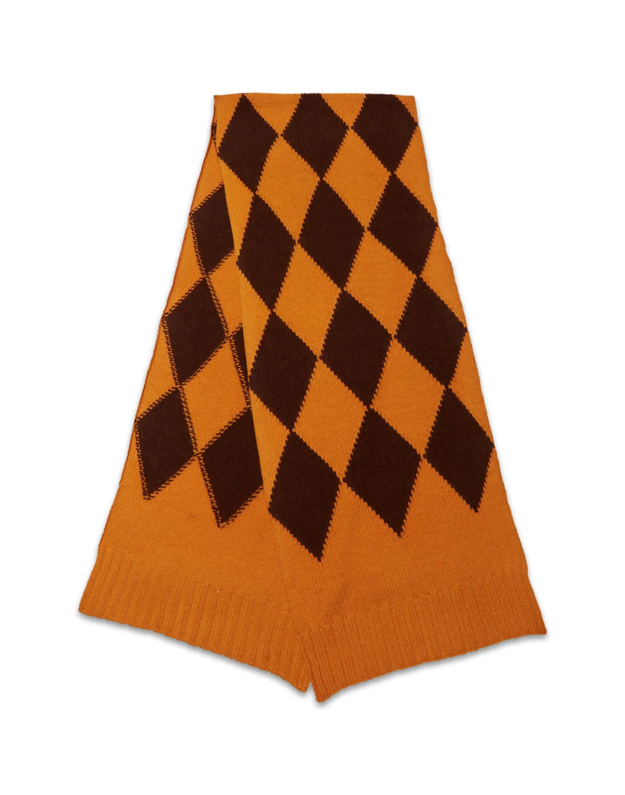 Online La DoubleJ Argyle ScarfYellow / Brown in Wool