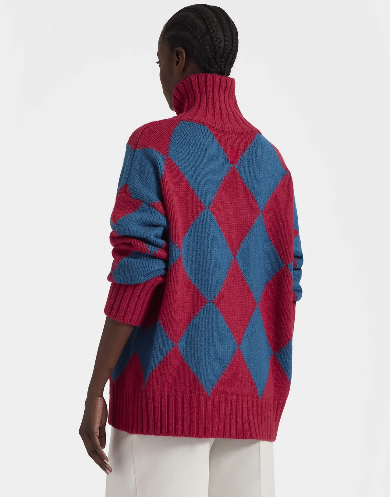 Online La DoubleJ Argyle SweaterRed & Blue in Wool