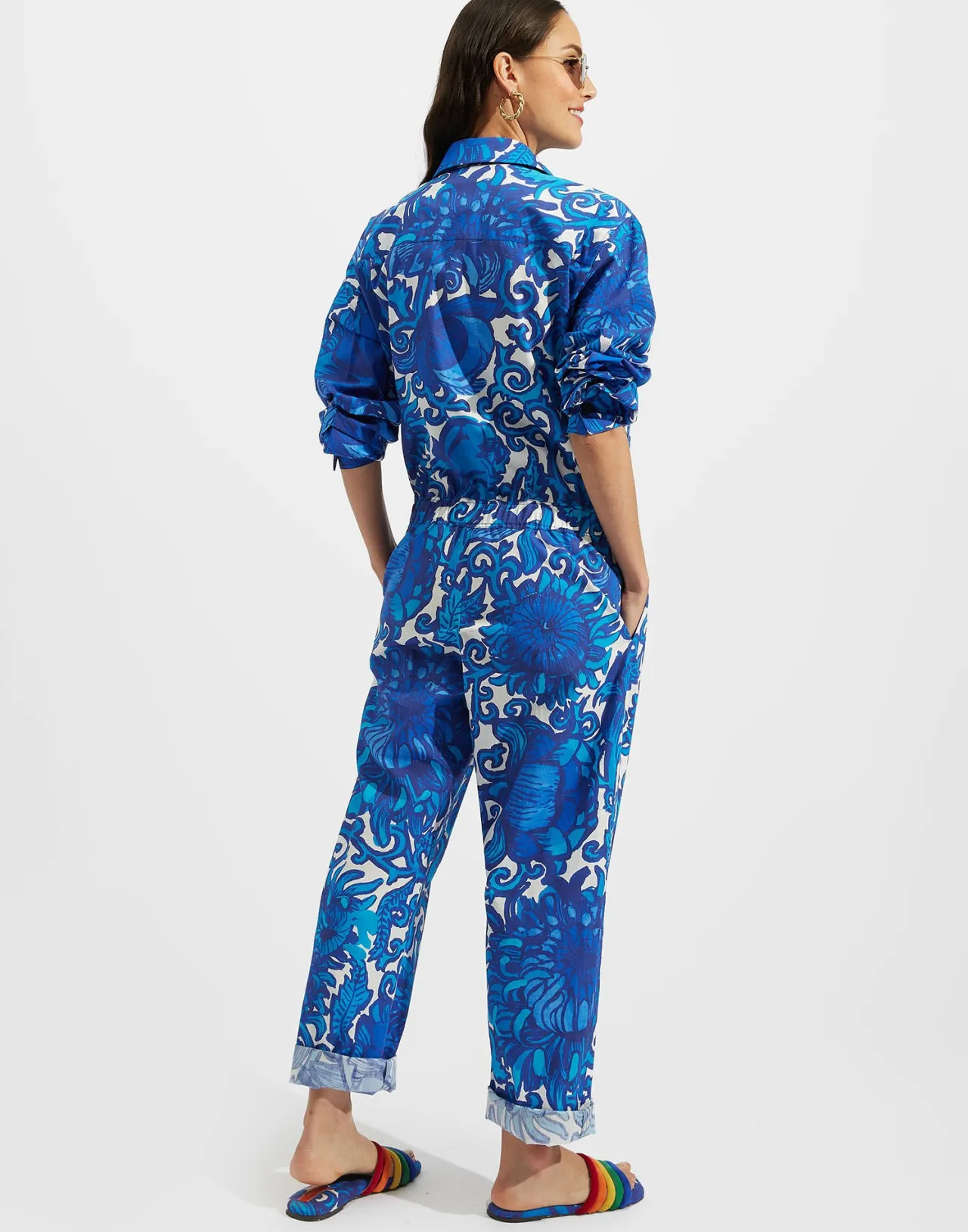 Hot La DoubleJ Aviator JumpsuitAnemone in Summer Popeline