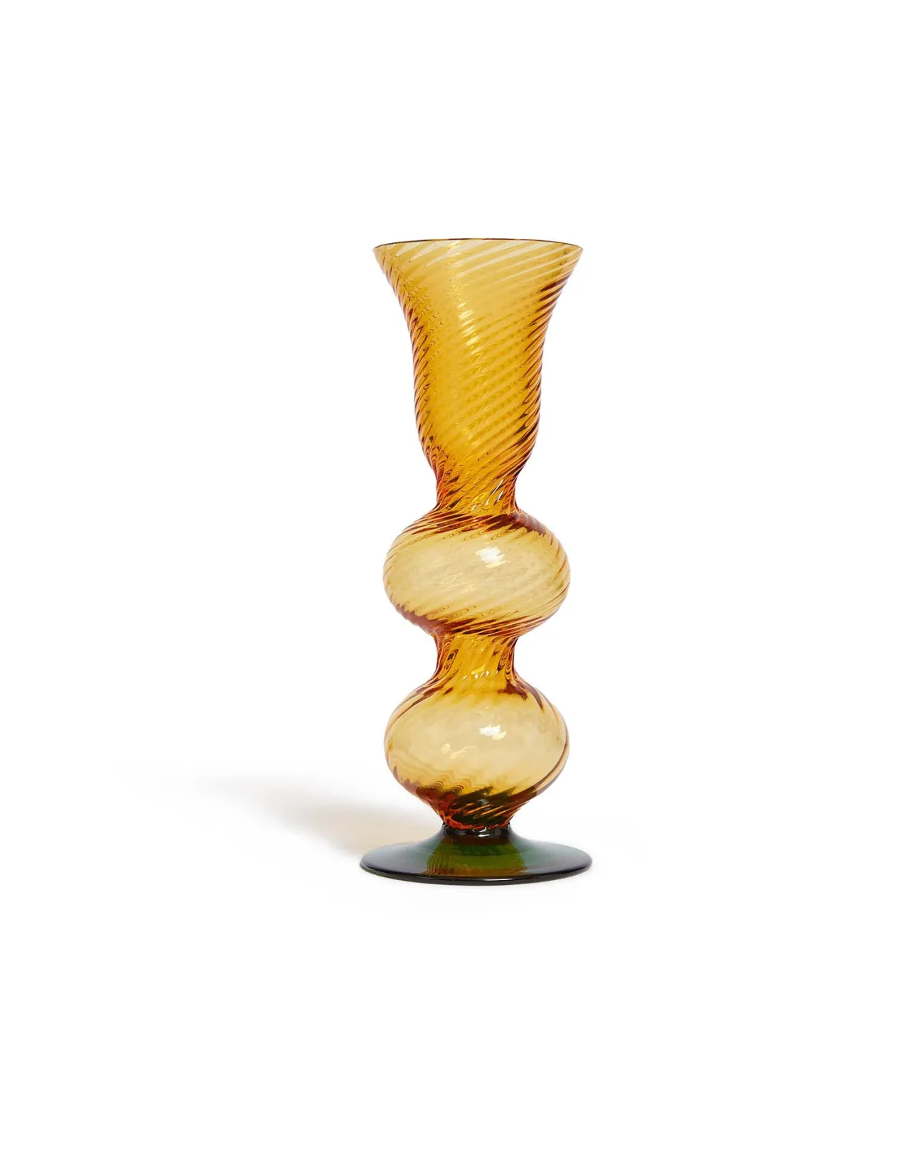 Clearance La DoubleJ Baby Bubble Candle StickSolid Amber in Murano Glass