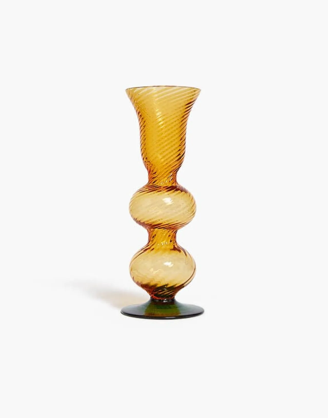 Clearance La DoubleJ Baby Bubble Candle StickSolid Amber in Murano Glass