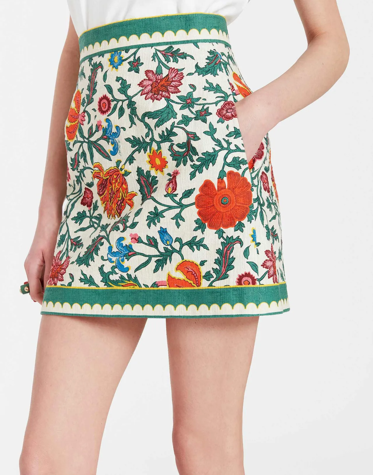 Cheap La DoubleJ Baia Mini SkirtDragonflower Mini Multicolor in Shot Cotton