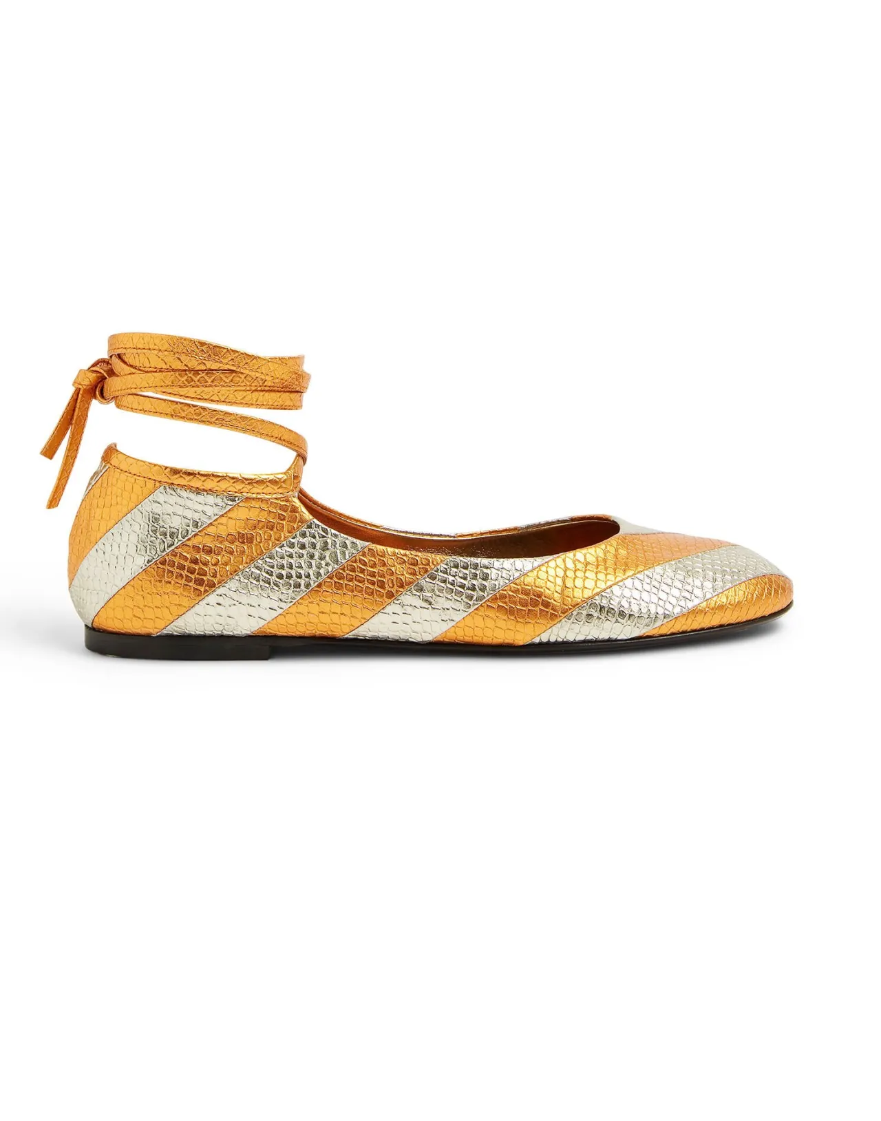 Online La DoubleJ Ballerina FlatsOrange in Faux Python