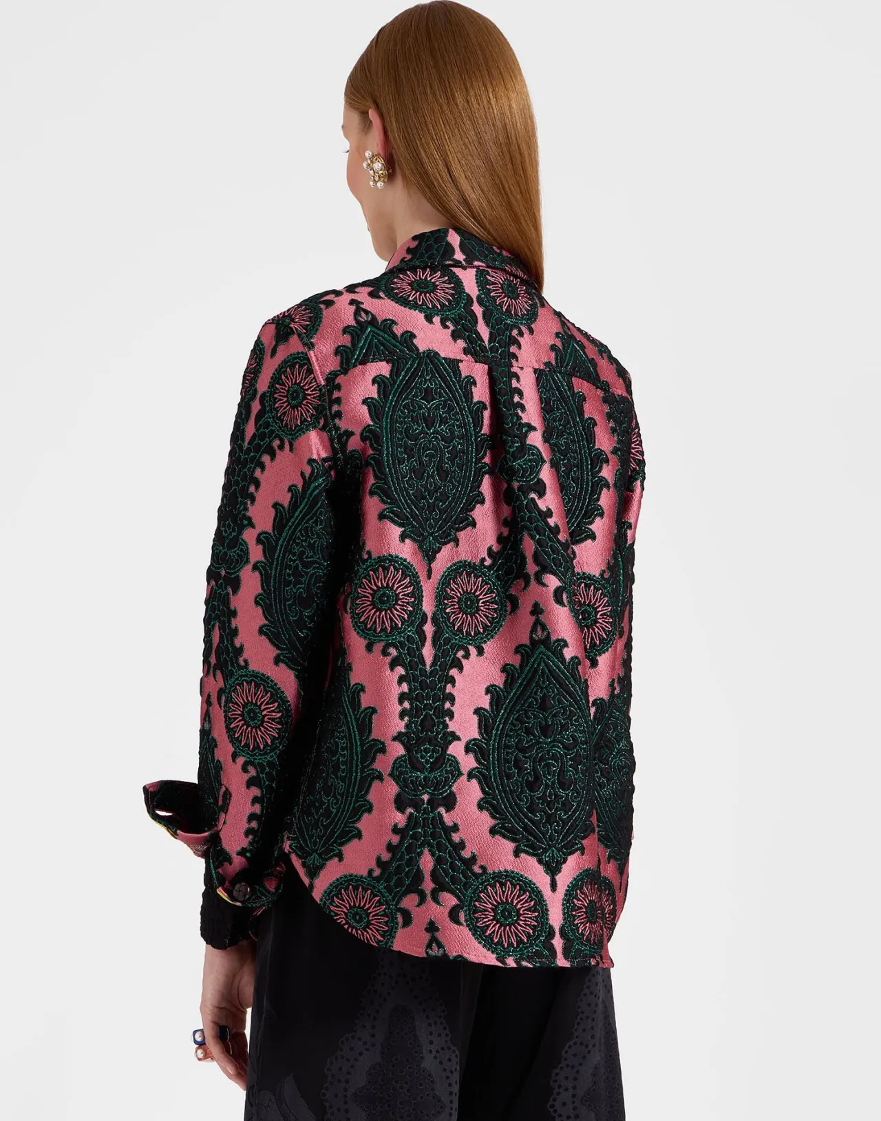 Shop La DoubleJ Better Than Your Boyfriend's JacketOltrarno Pink in Jacquard