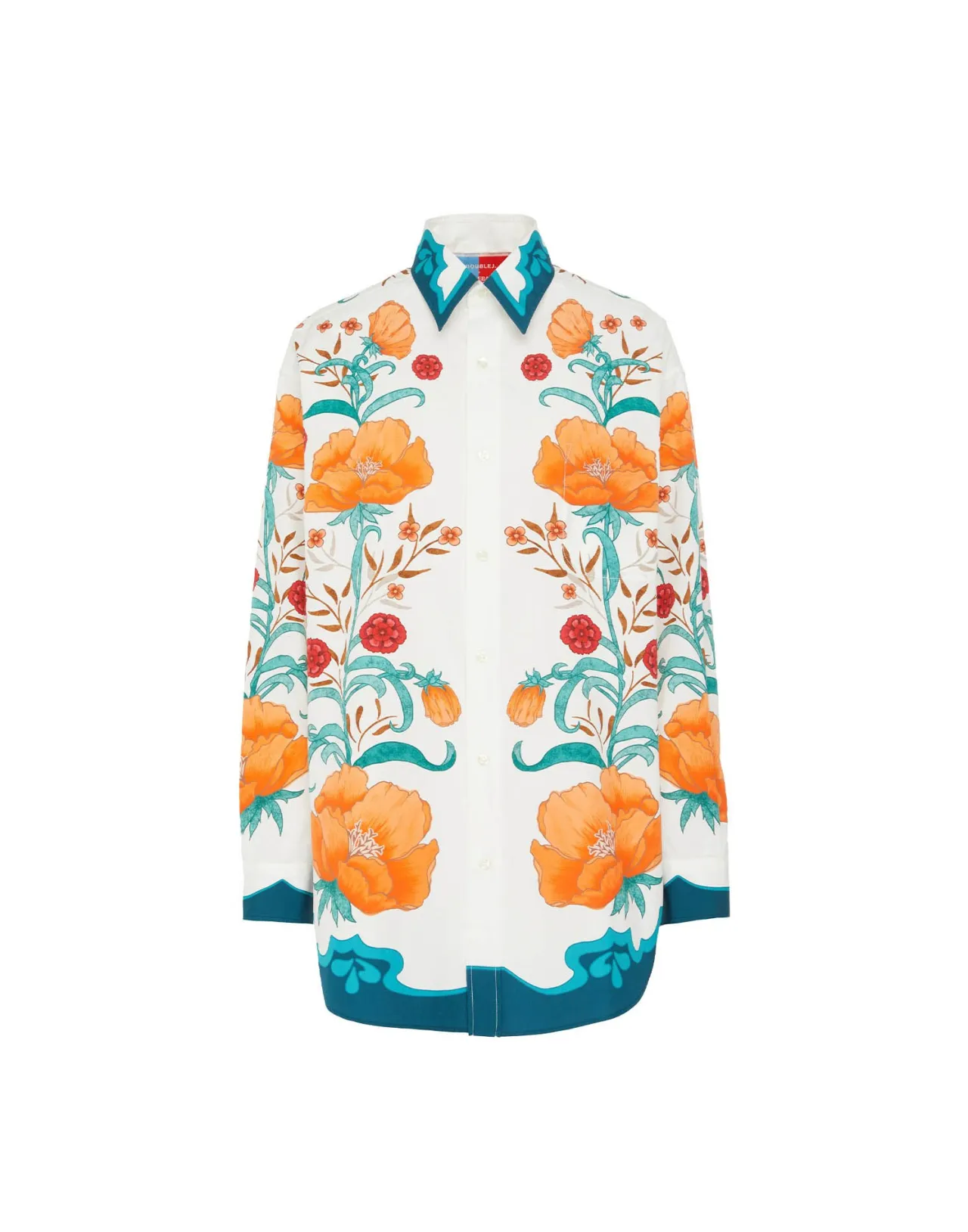 Cheap La DoubleJ Better Than Your Boyfriend's ShirtMorpheus Placée Orange in Summer Poplin