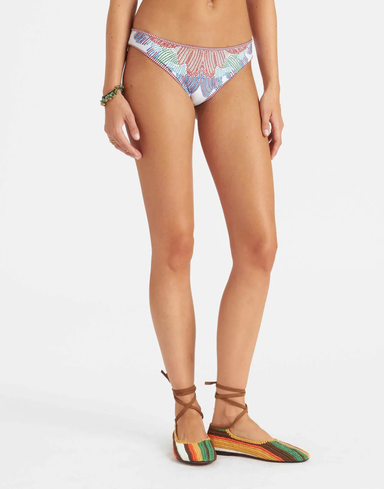 Shop La DoubleJ Bikini BottomGrenadilla Placée Off White in Lycra