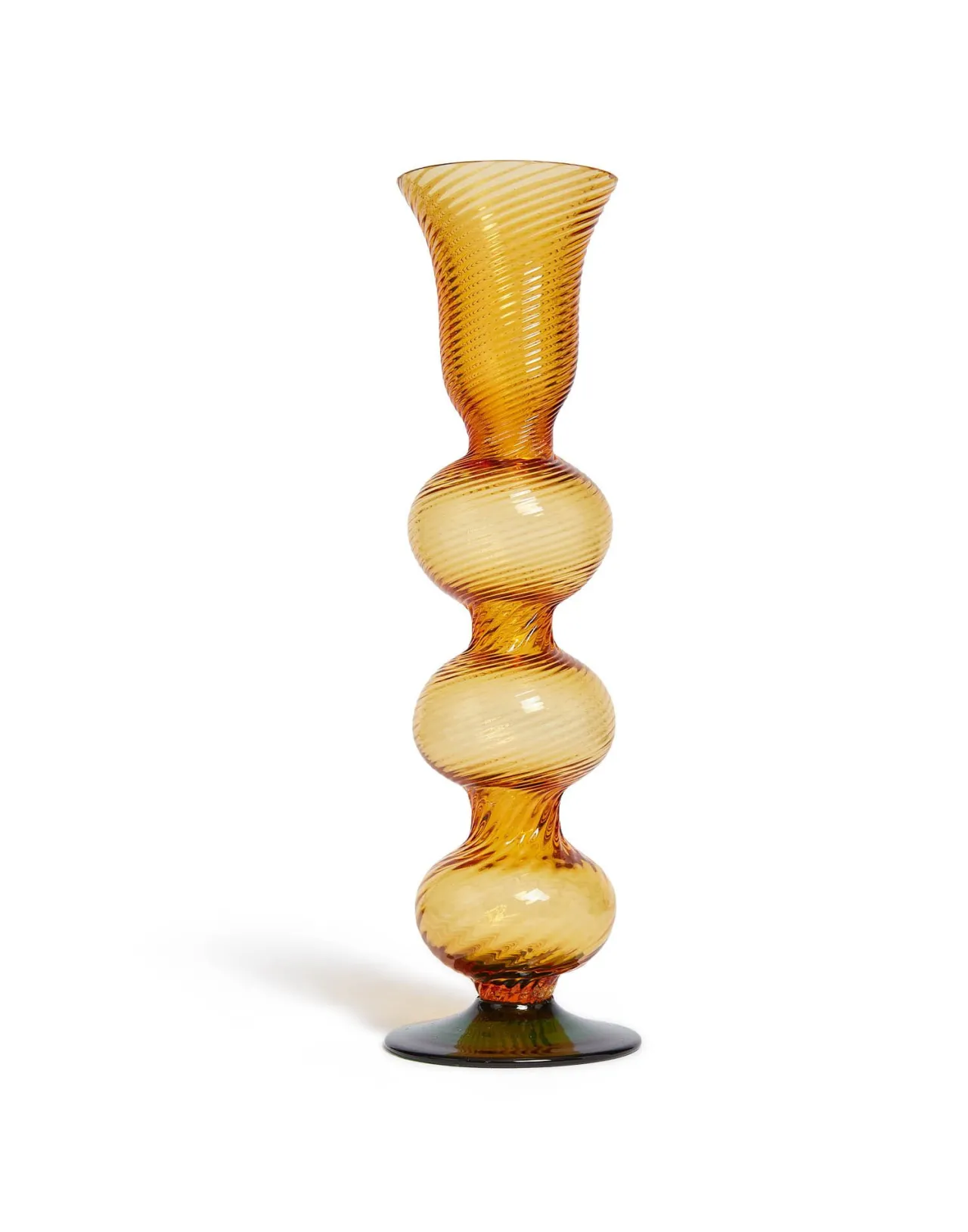 Sale La DoubleJ Bubble Candle StickSolid Amber in Murano Glass