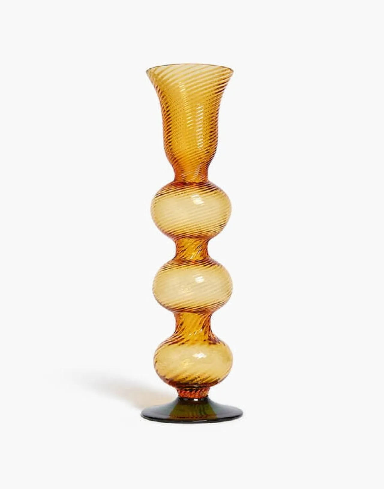 Sale La DoubleJ Bubble Candle StickSolid Amber in Murano Glass