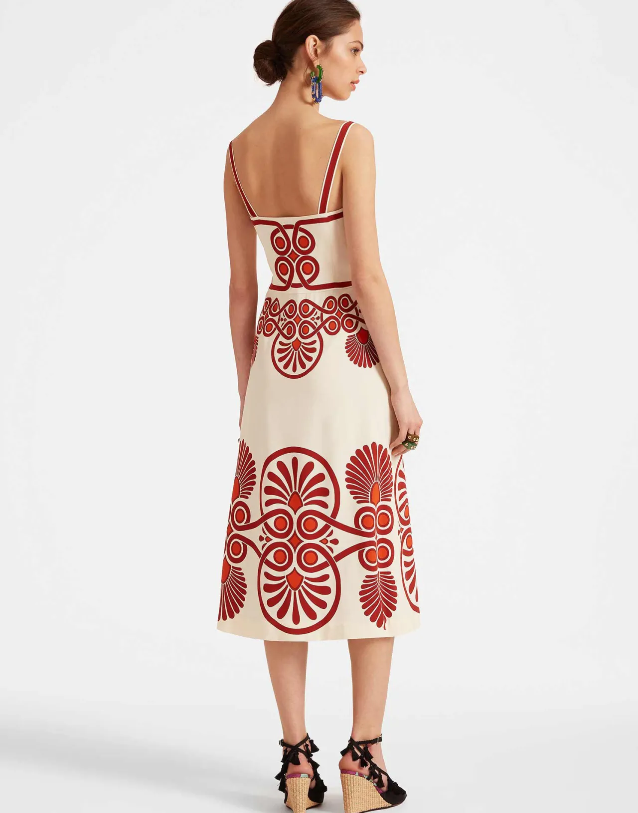 New La DoubleJ Buy Me A Martini DressMedallion Placée Cream in Envers Satin