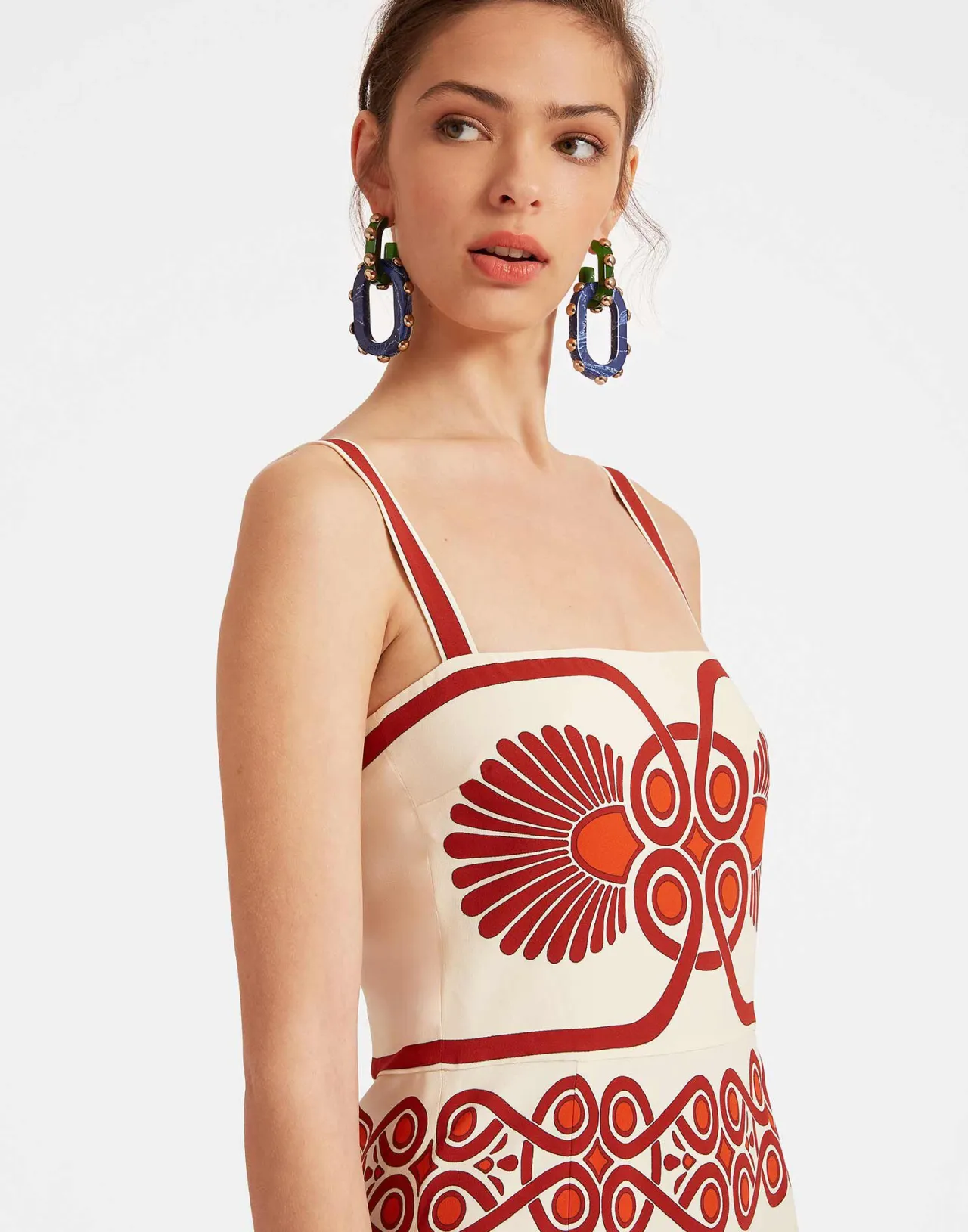 New La DoubleJ Buy Me A Martini DressMedallion Placée Cream in Envers Satin