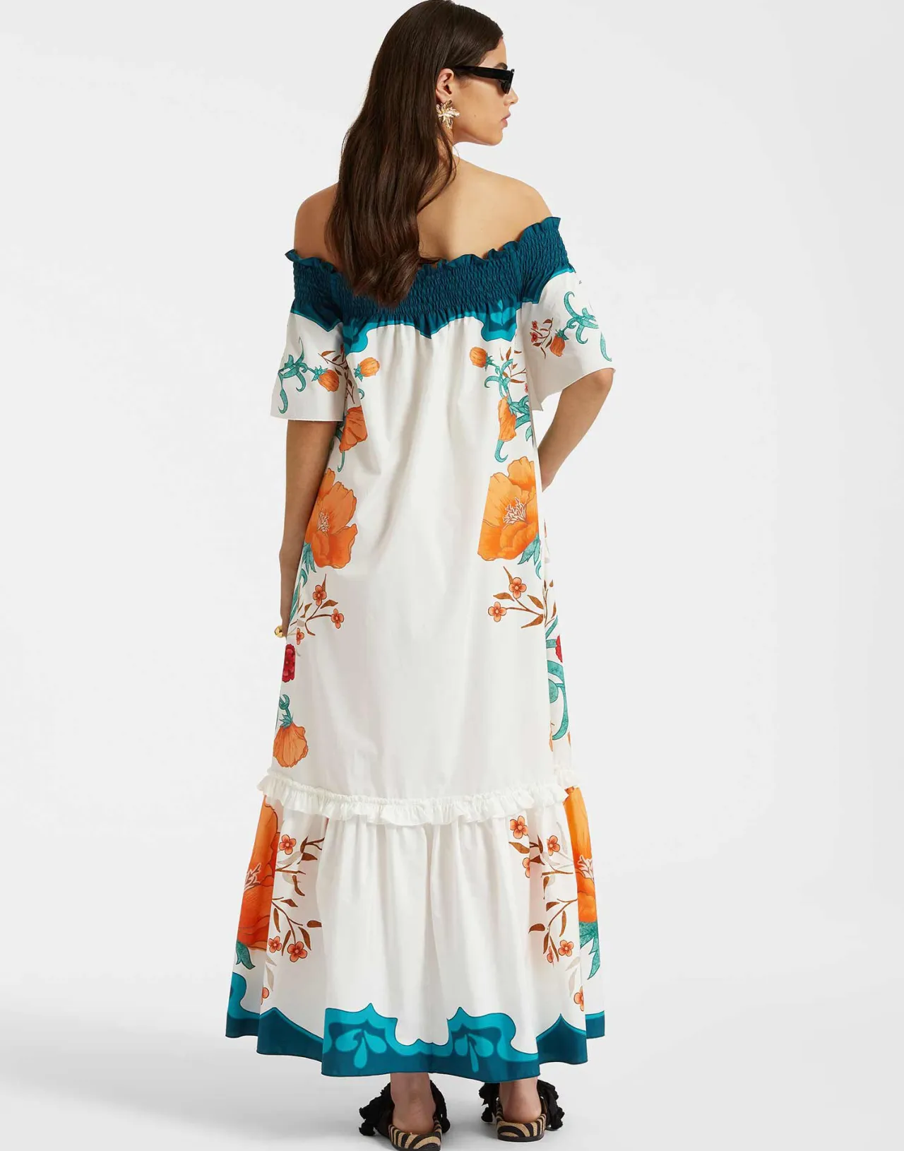 Store La DoubleJ Capalbio DressMorpheus Placée Orange in Summer Poplin