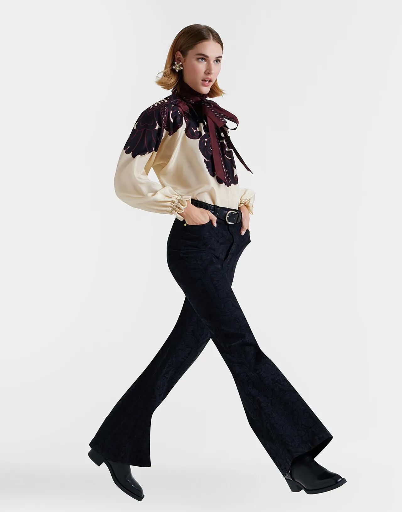 Online La DoubleJ Cerere BlouseCorsini Placée Cream in Silk Voile