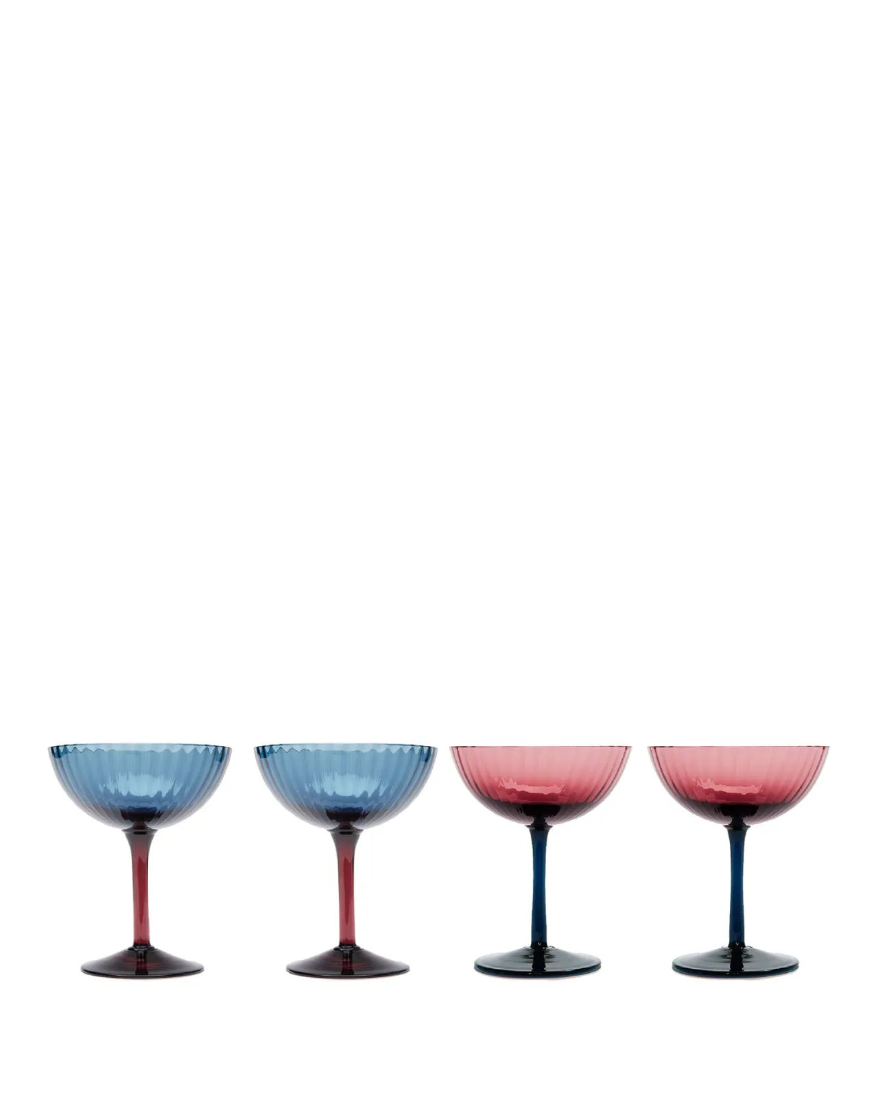 Outlet La DoubleJ Champagne Coupe Set of 4Mixed in Glass