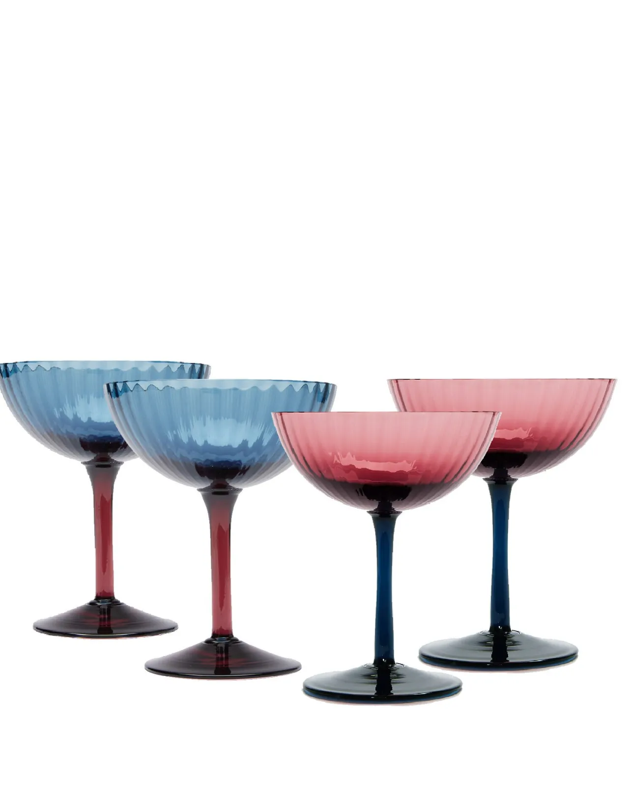 Outlet La DoubleJ Champagne Coupe Set of 4Mixed in Glass