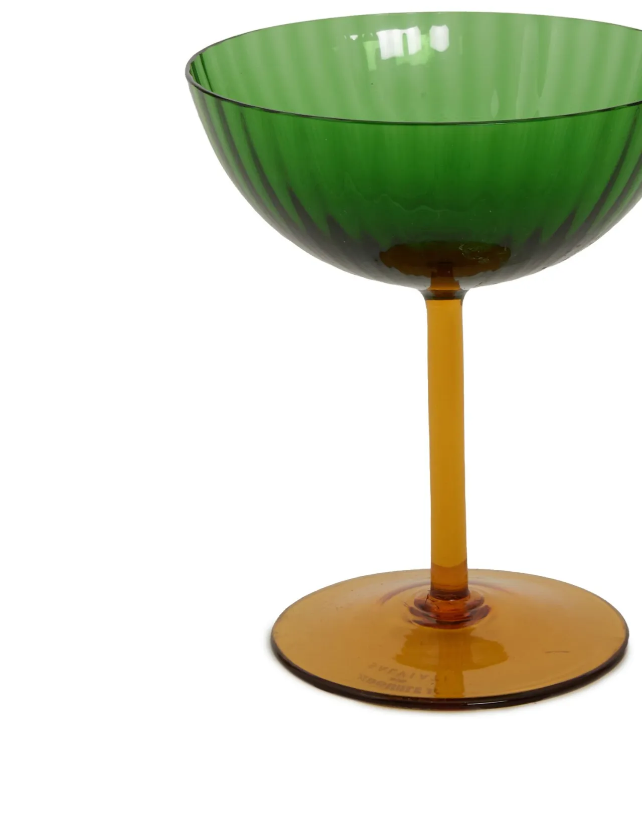 Store La DoubleJ Champagne Coupe Set of 2Verde in Glass