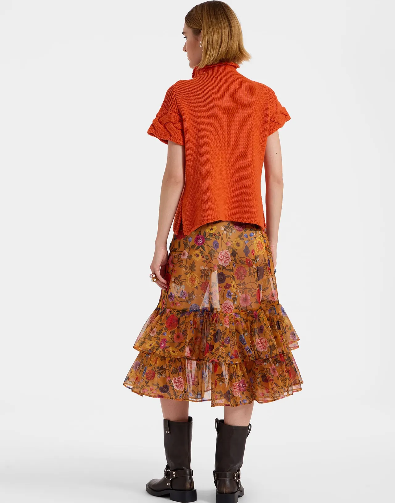 Online La DoubleJ Charlotte SkirtBotticelli Rust in Organza