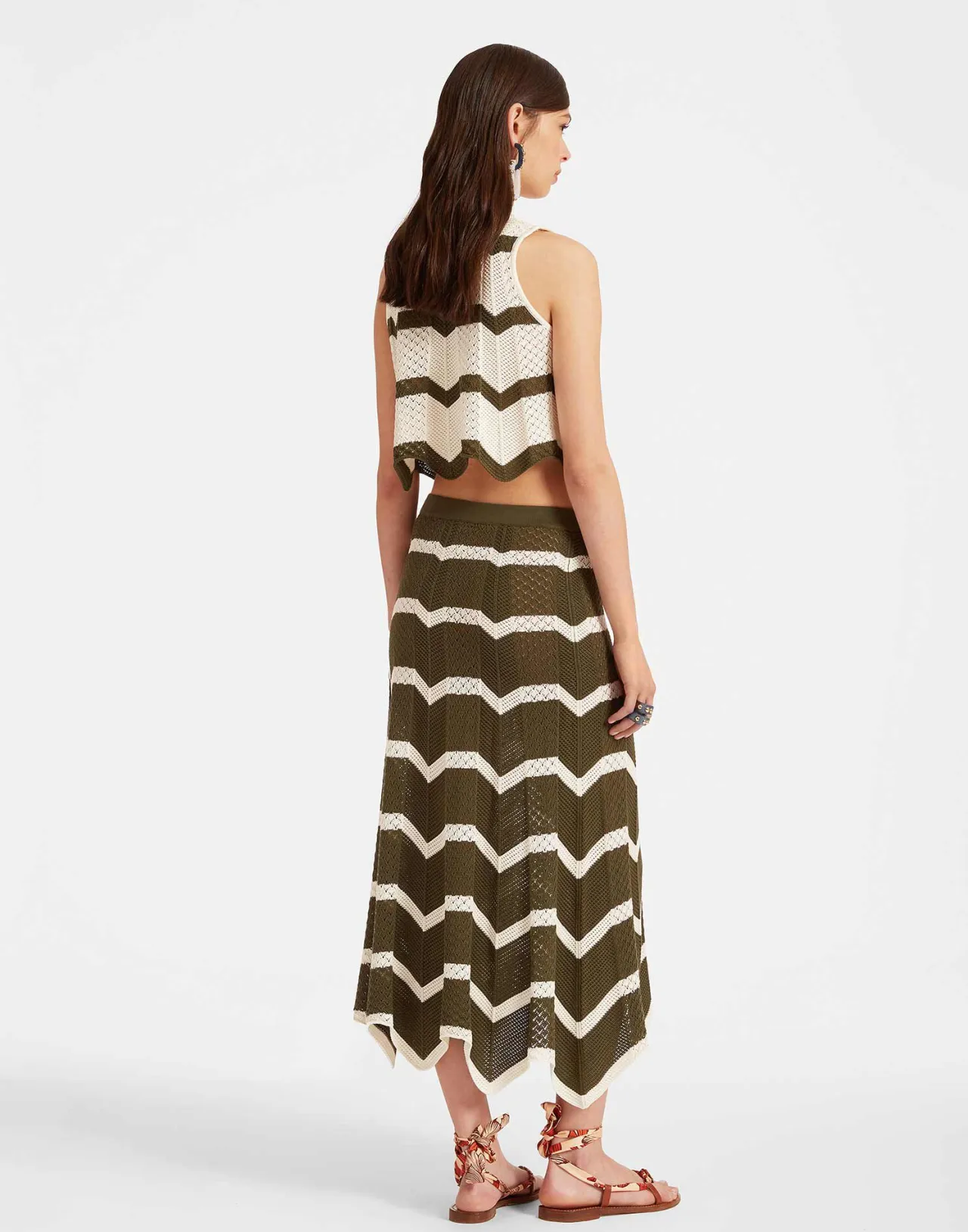 Discount La DoubleJ Chevron SkirtSolid Camouflage in Knit Chevron