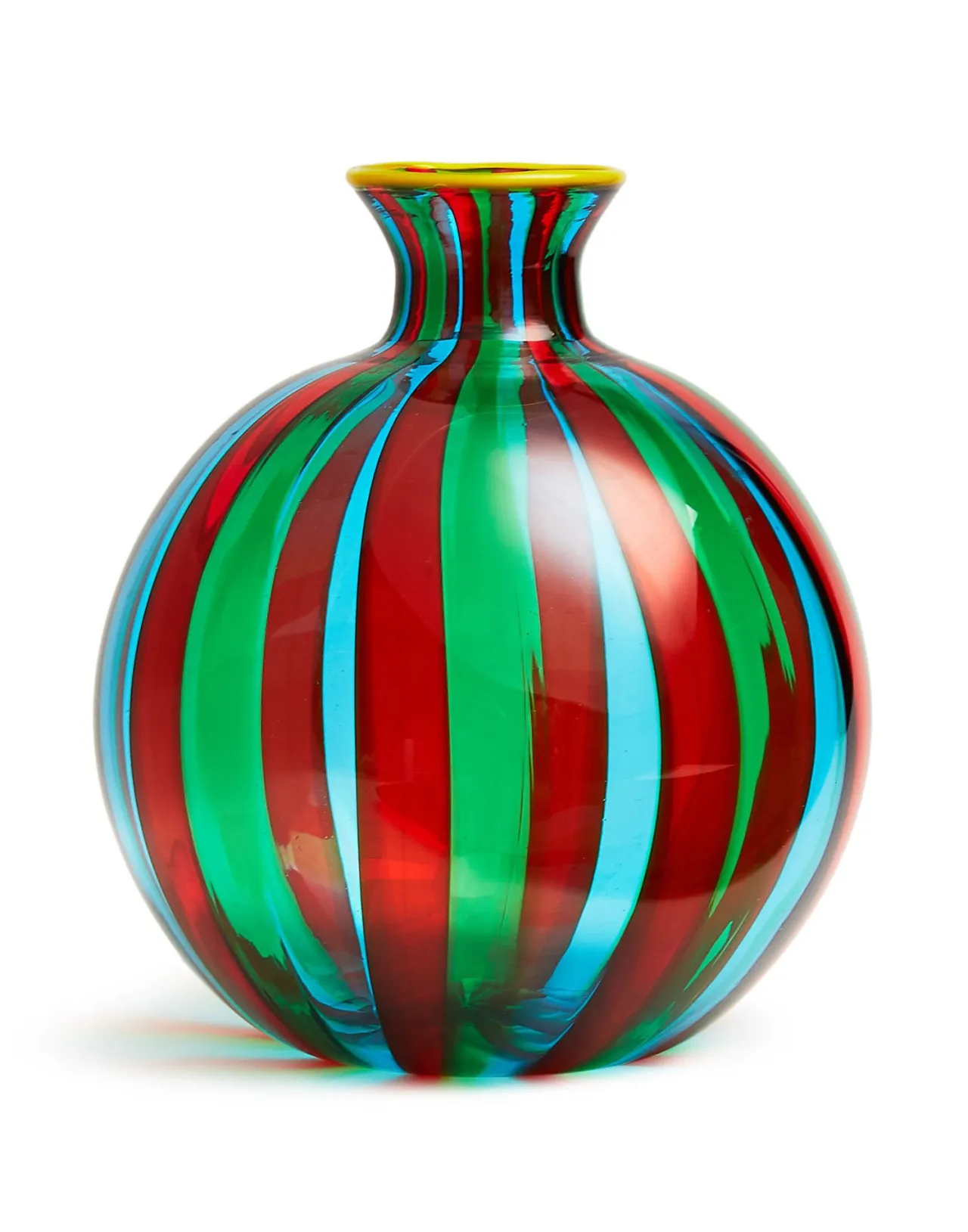 Hot La DoubleJ Ciccio Vase (Smooth)Arancio/Verde/Acquamare in Glass