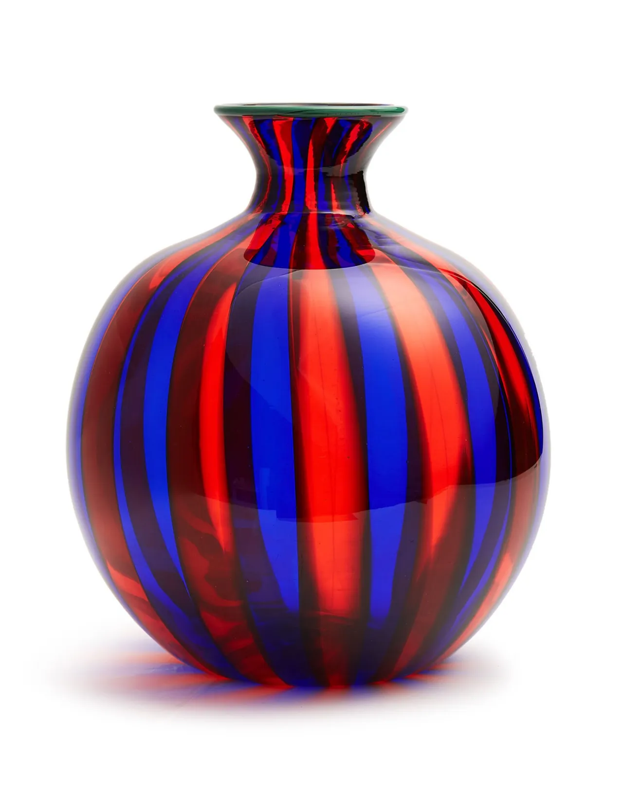 Shop La DoubleJ Ciccio Vase (Smooth)Blu/Rosso in Glass