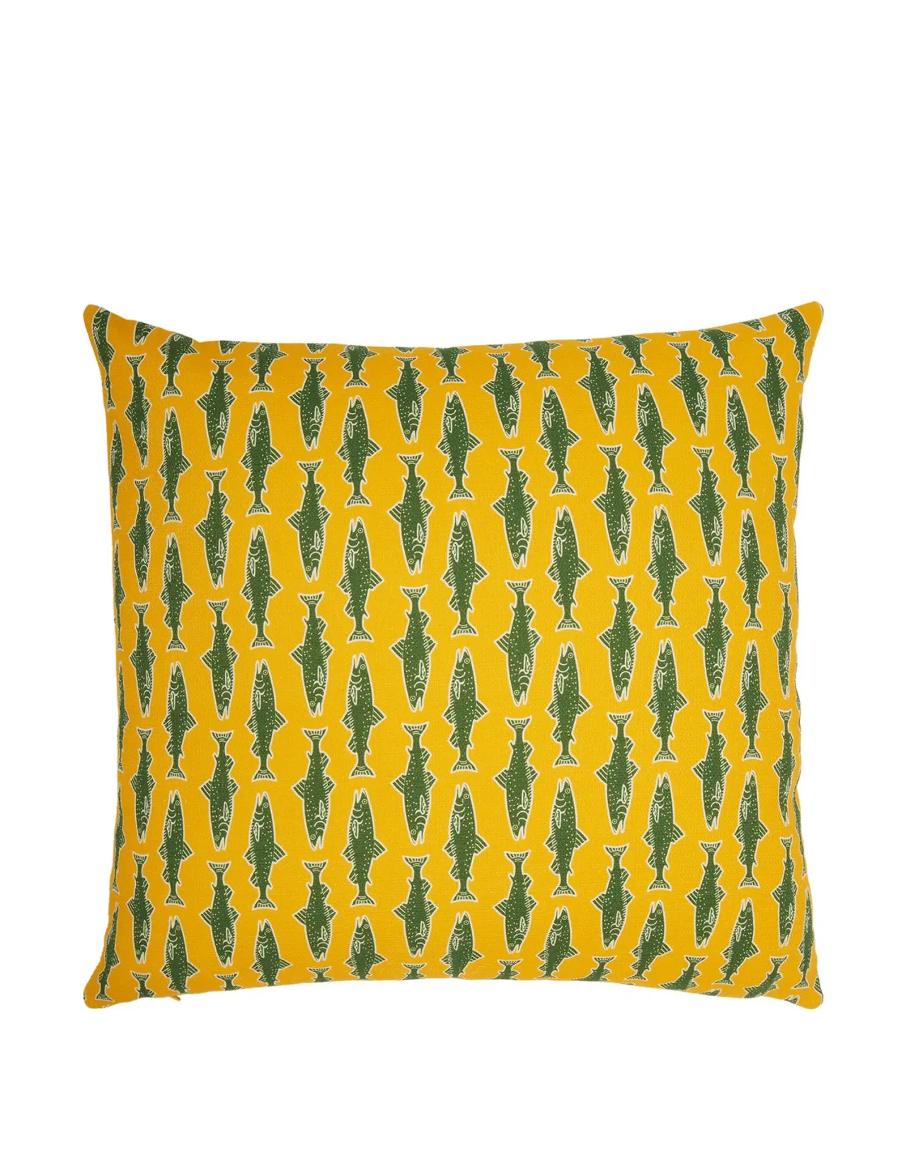 Best La DoubleJ Cushion (45X45)Como Fish Yellow in Cotton Honan