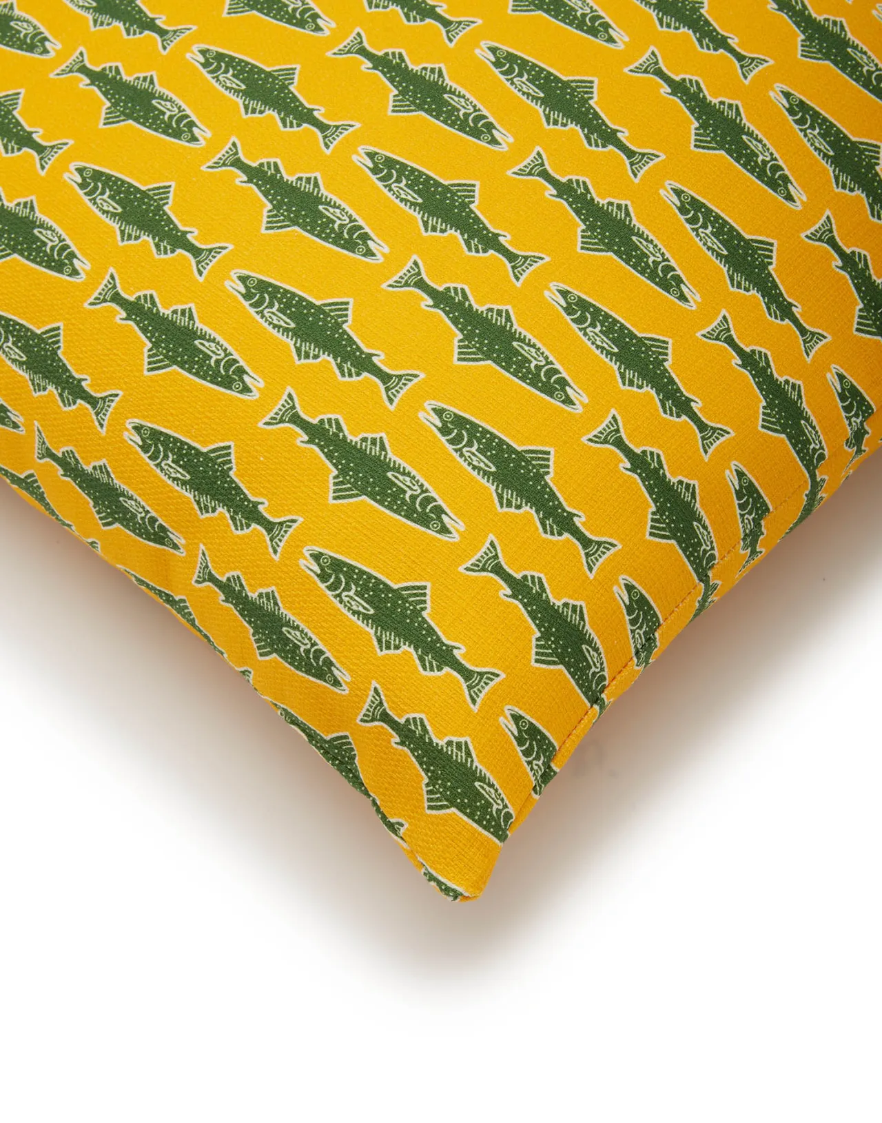 Best La DoubleJ Cushion (45X45)Como Fish Yellow in Cotton Honan