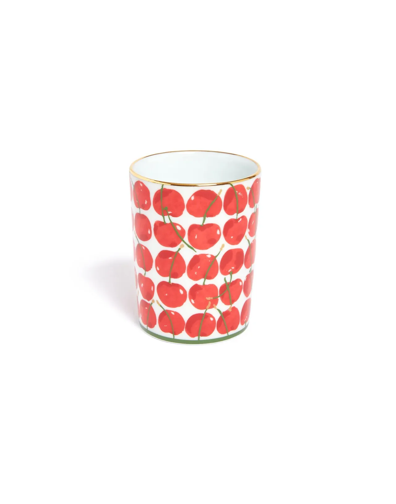 Clearance La DoubleJ Decorative CupCherries Ivory in Porcelain