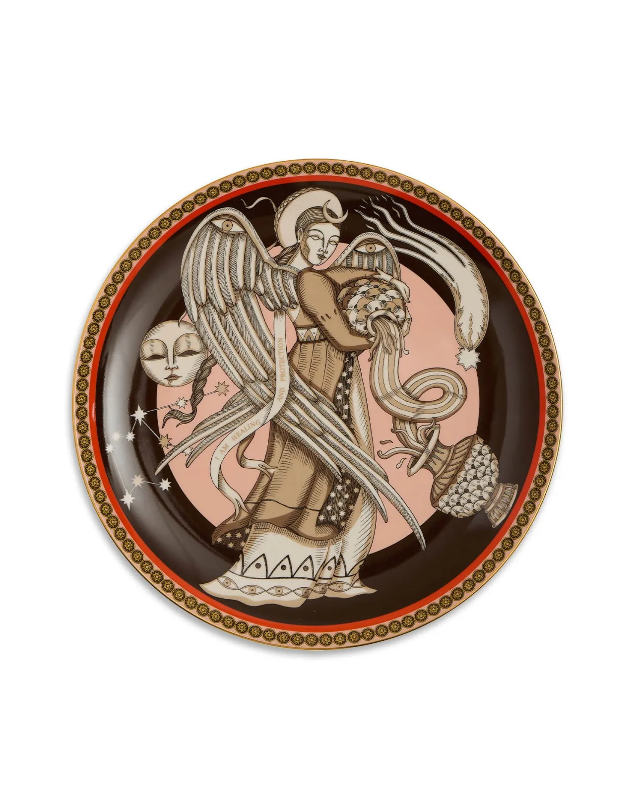 Best Sale La DoubleJ Decorative PlateThe Angel Brown in Porcelain