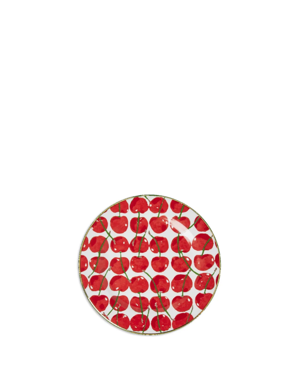 Best La DoubleJ Dessert Plates Set Of 2Cherries Avorio in Porcelain