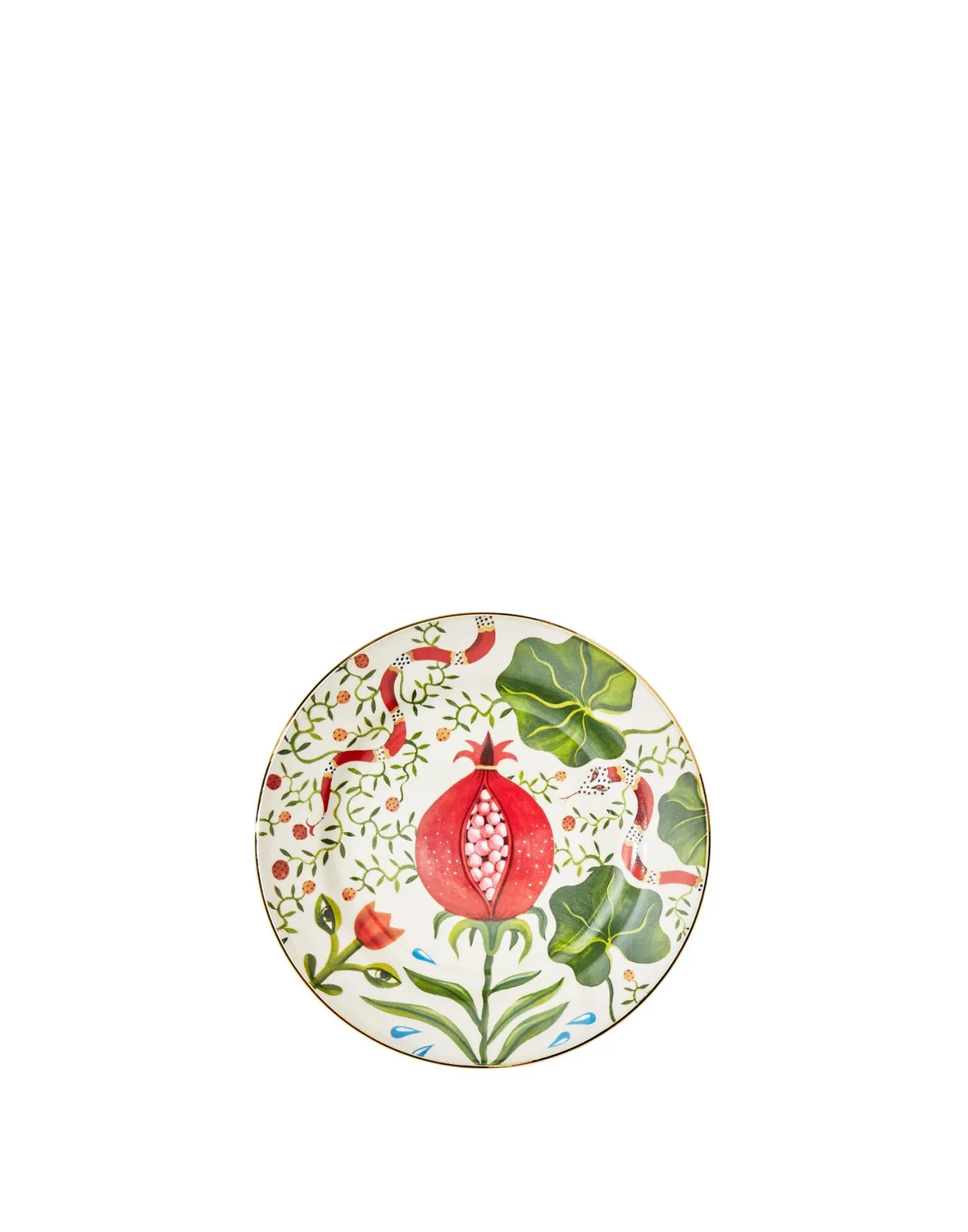 Clearance La DoubleJ Dessert Plates Set of 2Pomegranate in Porcelain