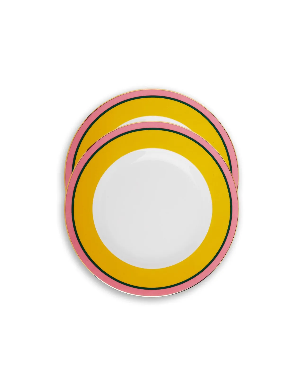 Clearance La DoubleJ Dinner Plates Set Of 2Rainbow Yellow in Porcelain