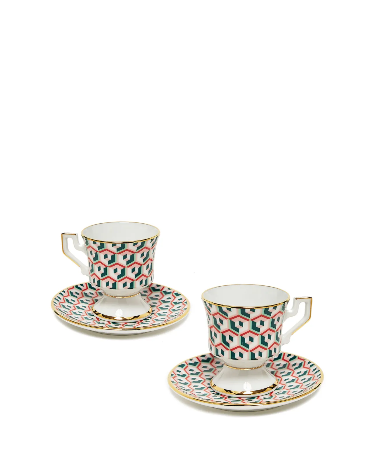 Clearance La DoubleJ Espresso Cup & Saucer Set of 2Cubi Lilla in Porcelain