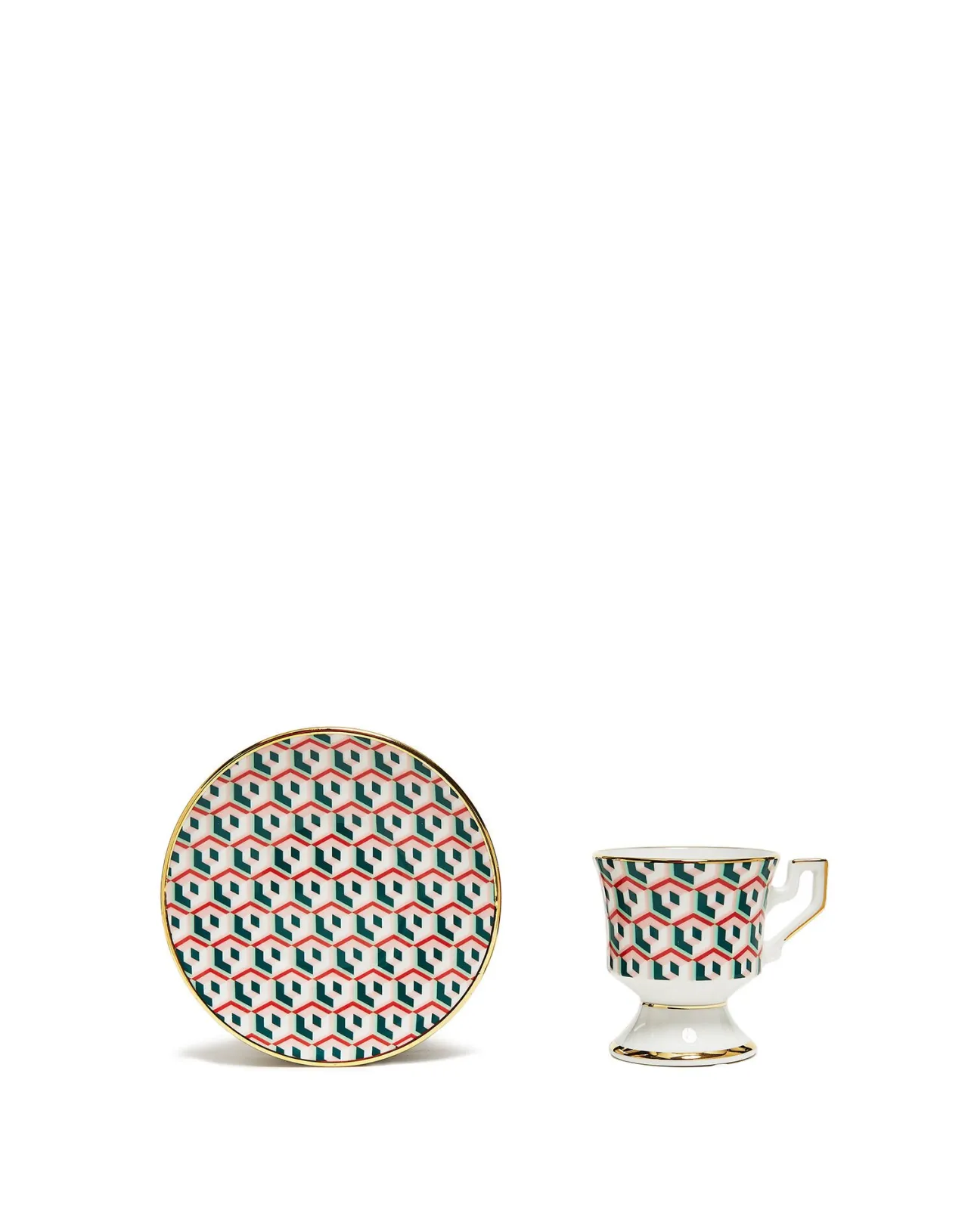 Clearance La DoubleJ Espresso Cup & Saucer Set of 2Cubi Lilla in Porcelain