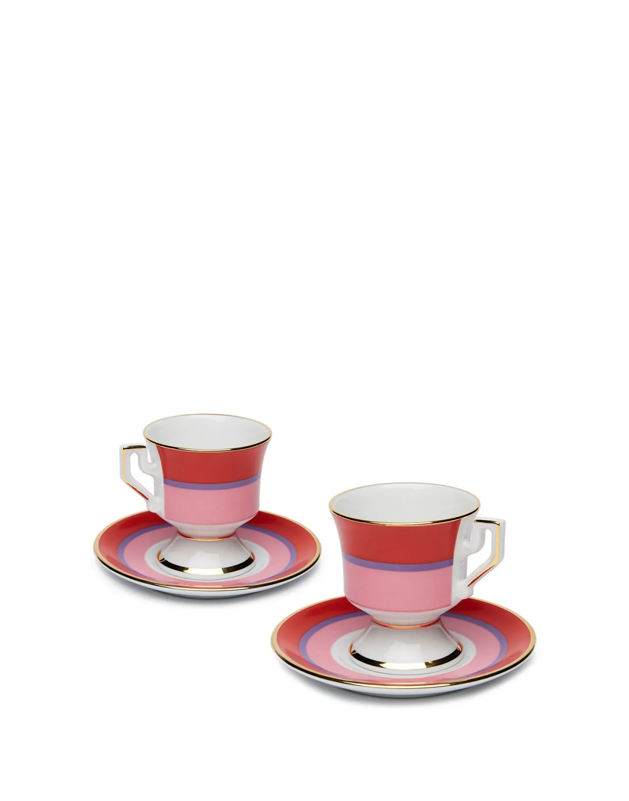 Discount La DoubleJ Espresso Cup & Saucer Set of 2Rainbow Rosa in Porcelain
