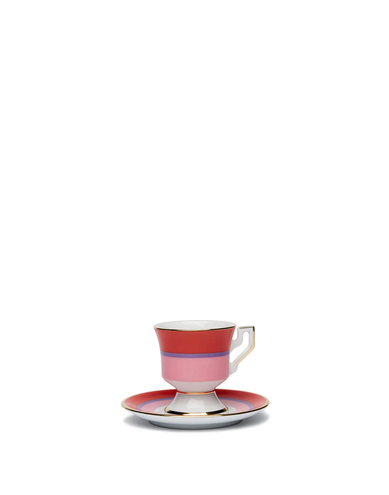 Discount La DoubleJ Espresso Cup & Saucer Set of 2Rainbow Rosa in Porcelain