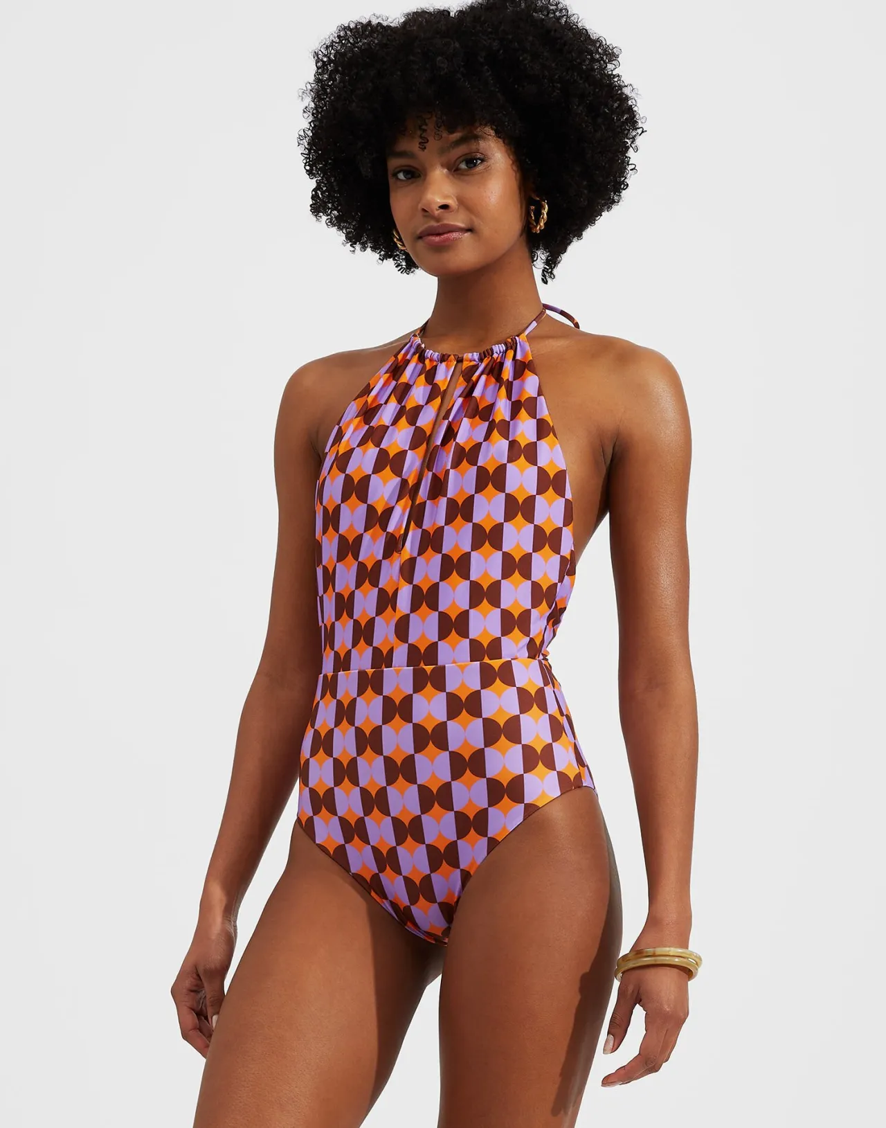 Cheap La DoubleJ Esther SwimsuitMezzaluna Orange in Lycra