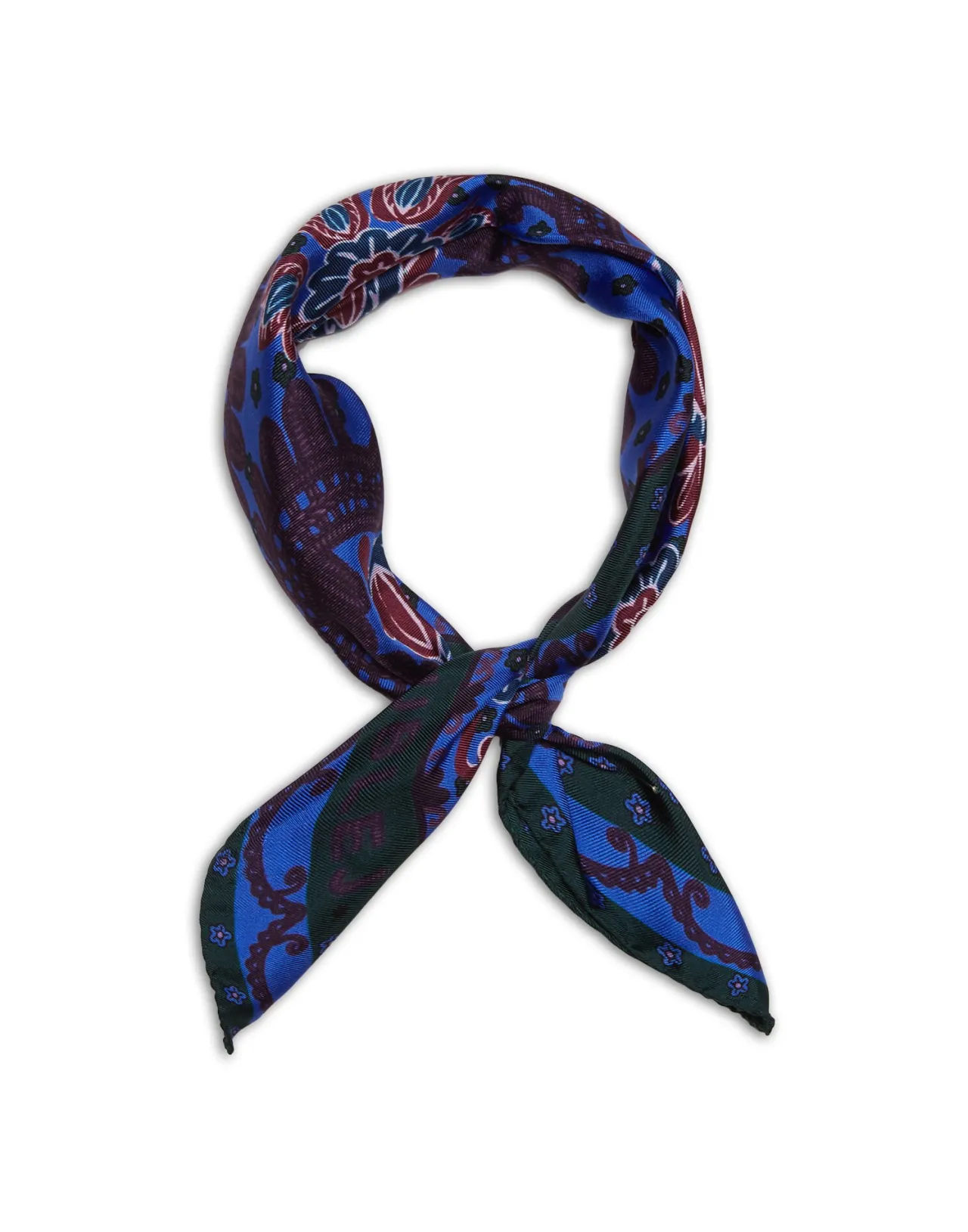 Best La DoubleJ Folky Hearts Foulard (45X45)Folky Hearts Blue in Silk