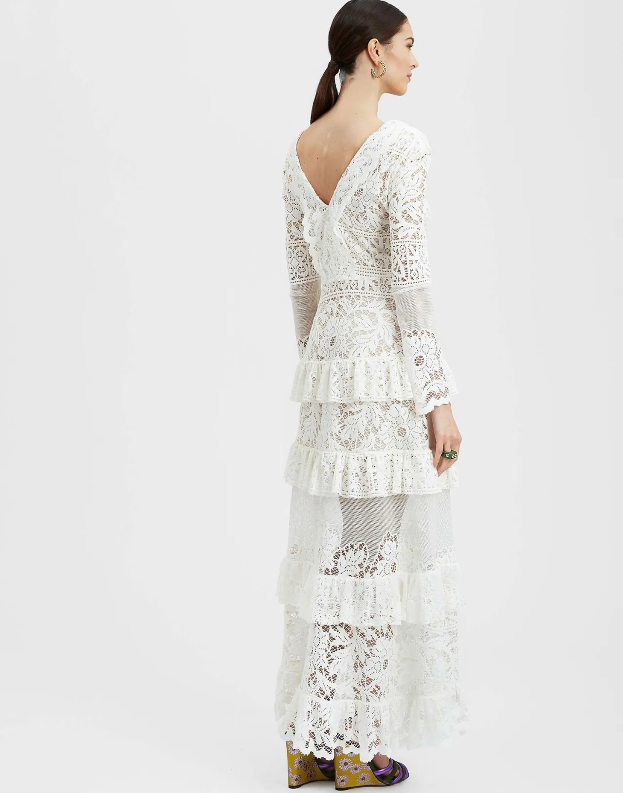 Shop La DoubleJ Footloose Lacey DressWhite in Cotton Lace