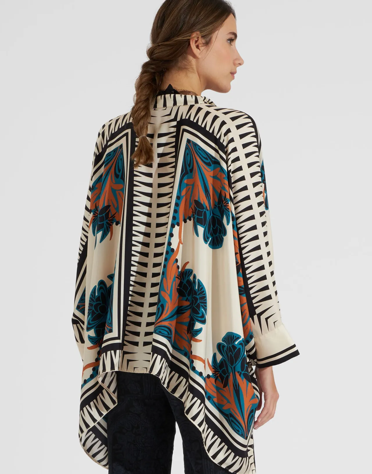 Sale La DoubleJ Foulard ShirtFlorence Placée in Silk Twill