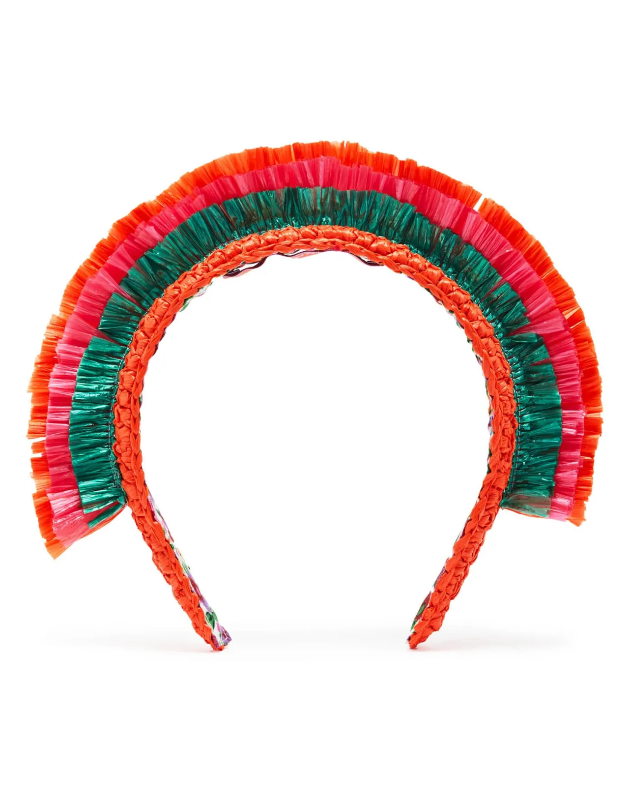 Online La DoubleJ Halo HeadbandSolid Orange in Raffia Crochet