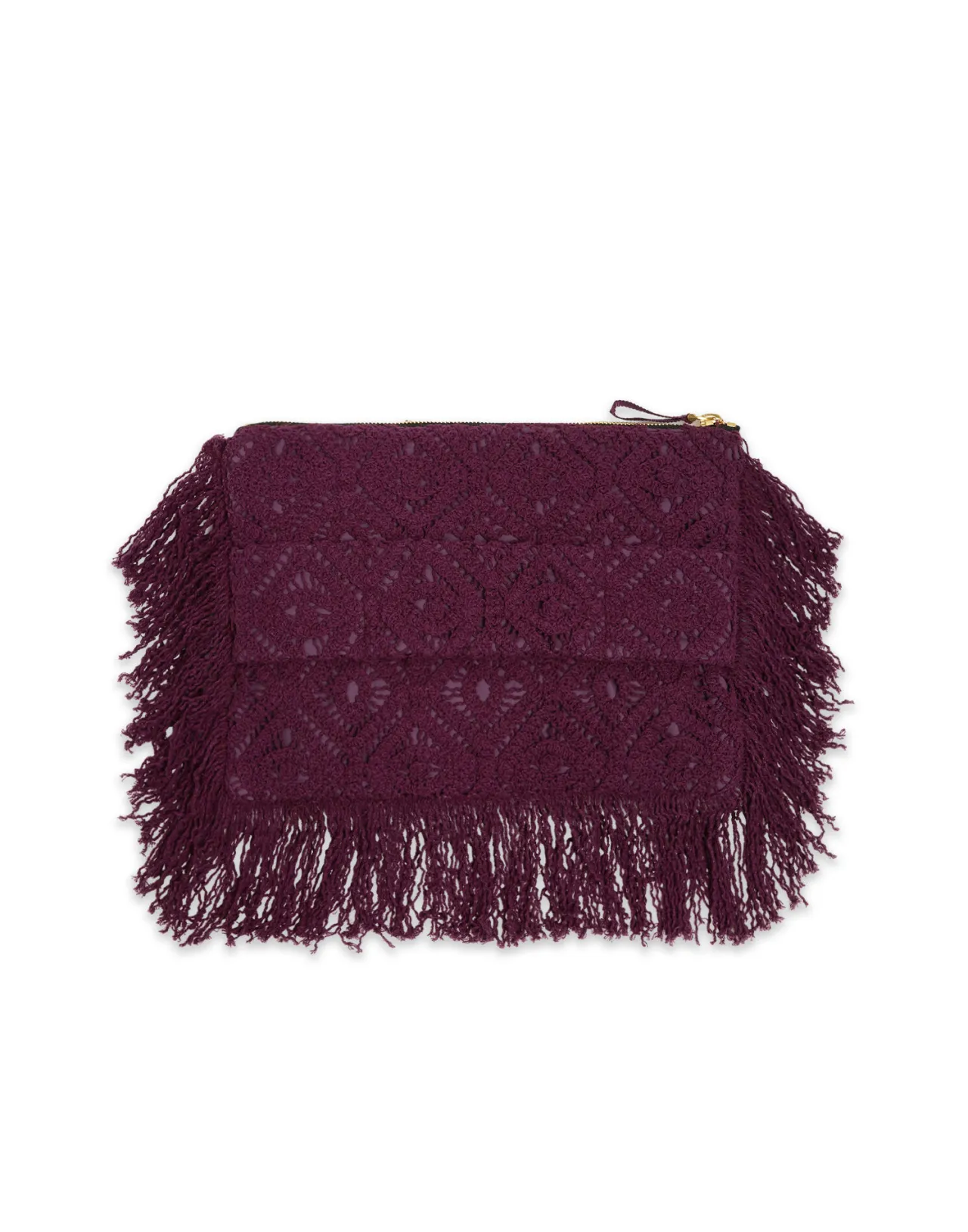 Sale La DoubleJ Hand PochettePlaza Purple in Macramé