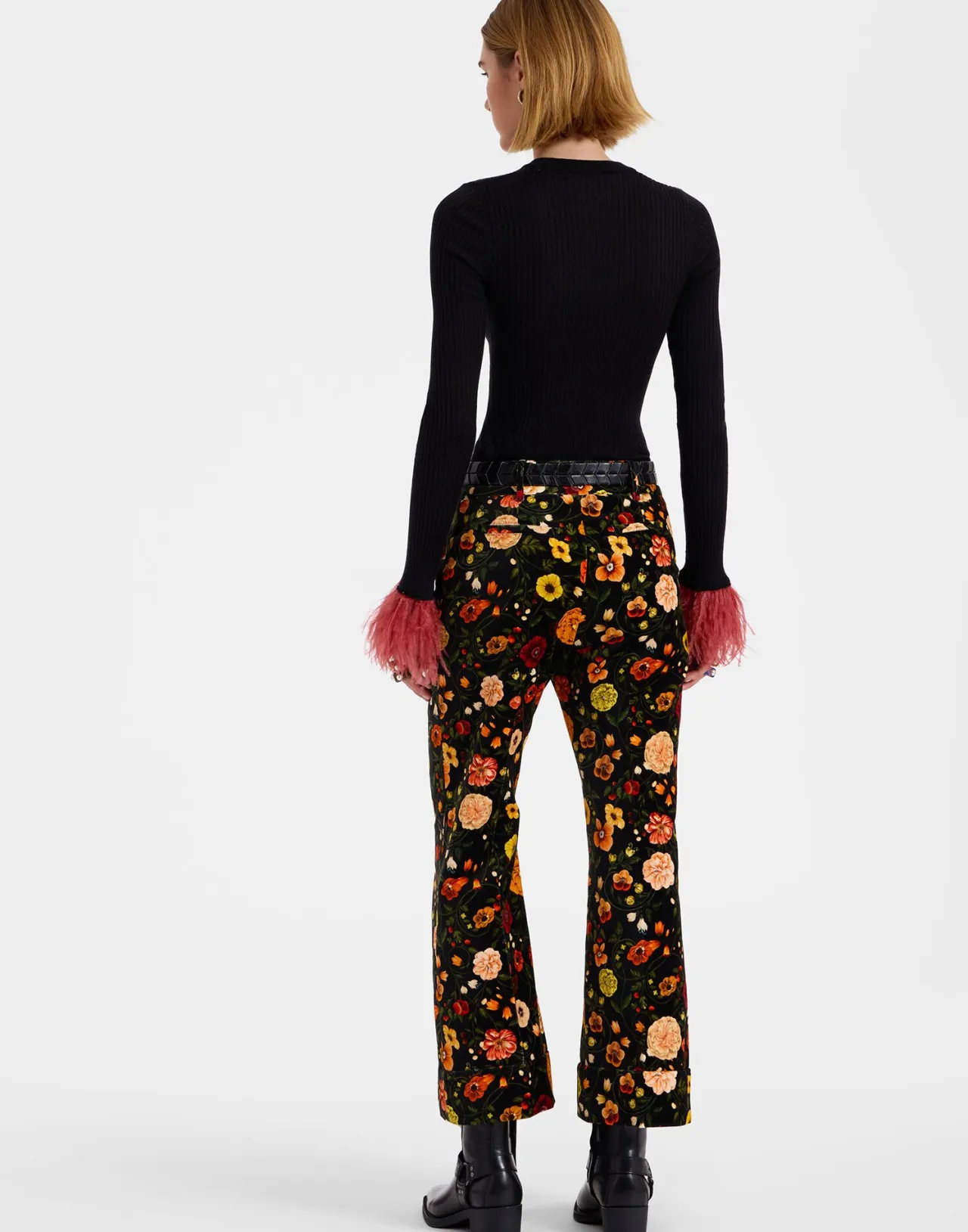 Sale La DoubleJ Hendrix PantsBotticelli Black in Cotton Velvet