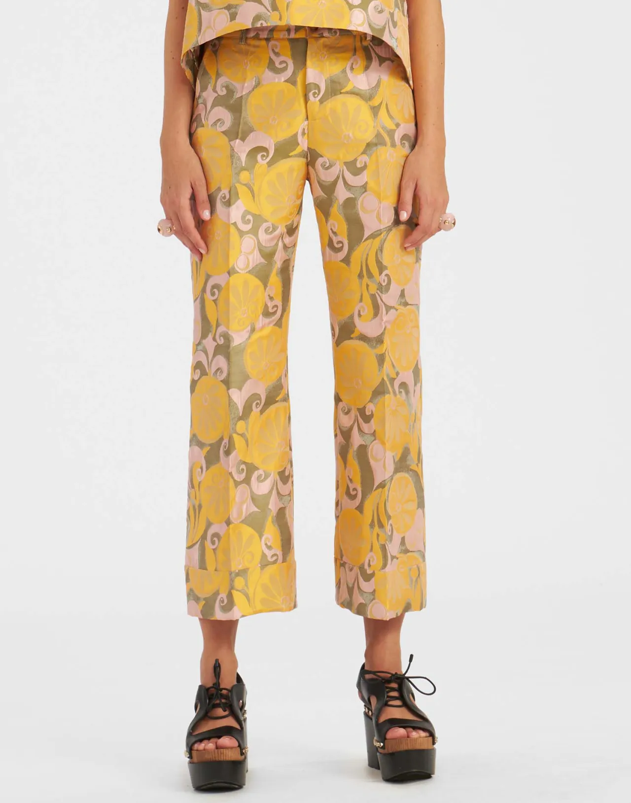 Flash Sale La DoubleJ Hendrix PantsMoonflower Yellow in Jacquard