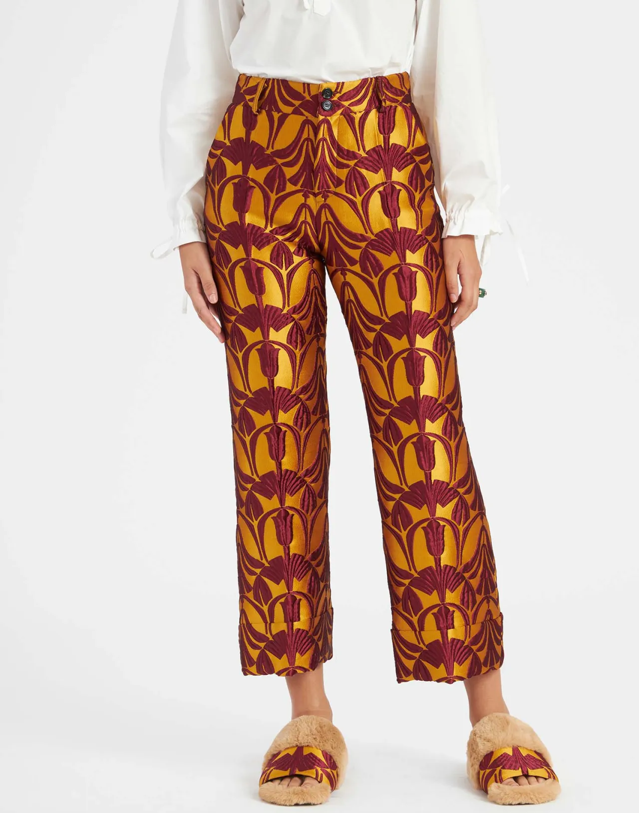 Store La DoubleJ Hendrix PantsPapyrus Gold in Jacquard