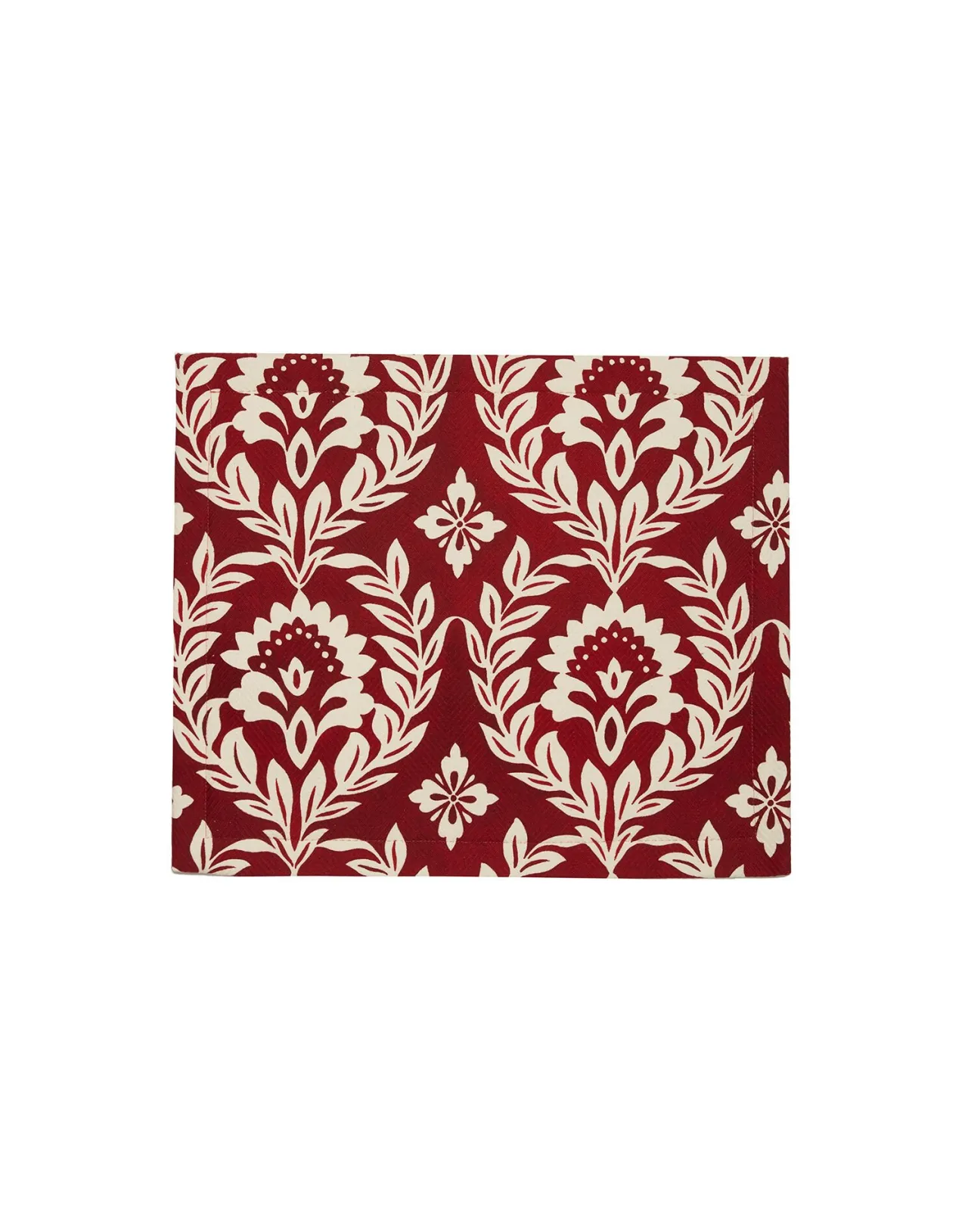 New La DoubleJ Herringbone Placemat Set of 2Garland Bordeaux in Cotton Chevron