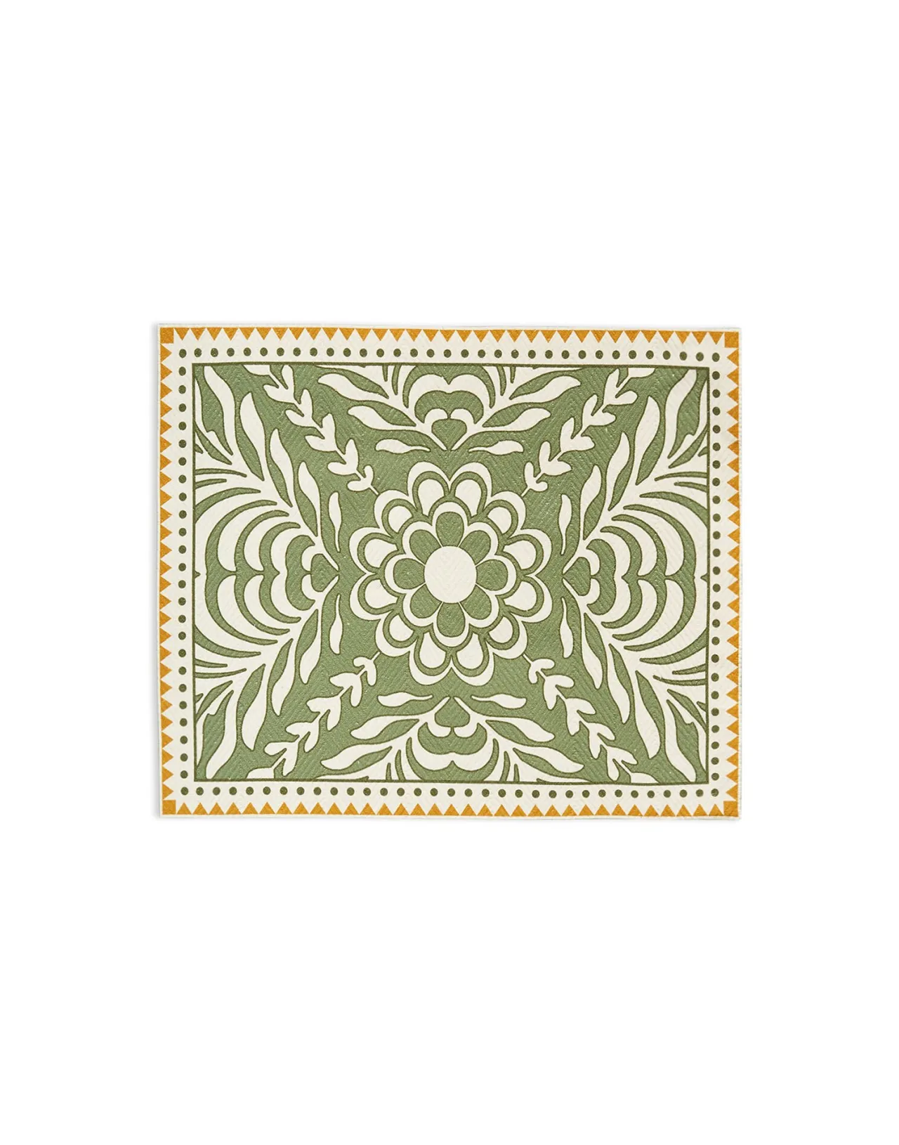 Flash Sale La DoubleJ Herringbone Placemats Set Of 2Tudor Light Green in Cotton Chevron