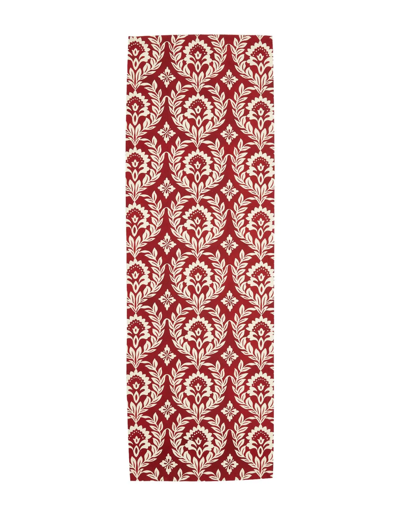 New La DoubleJ Herringbone RunnerGarland Bordeaux in Cotton Chevron