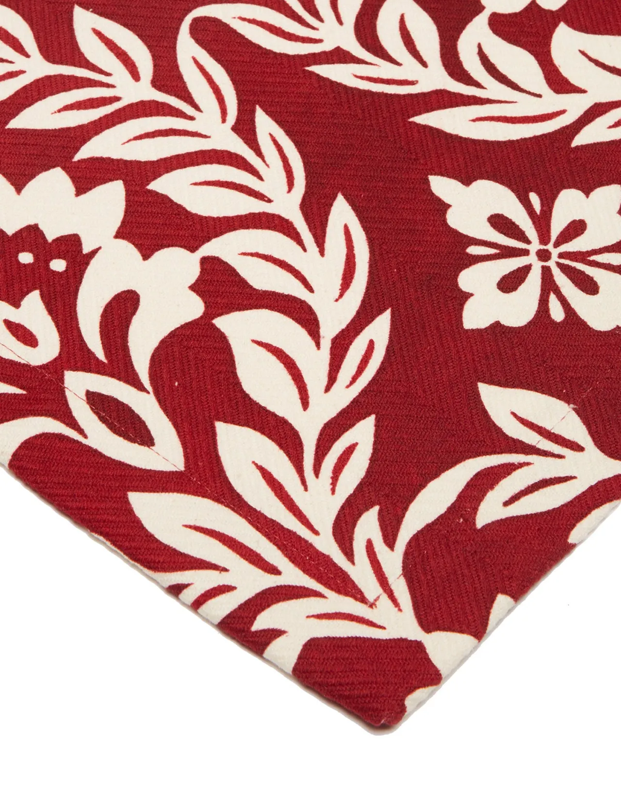 New La DoubleJ Herringbone RunnerGarland Bordeaux in Cotton Chevron