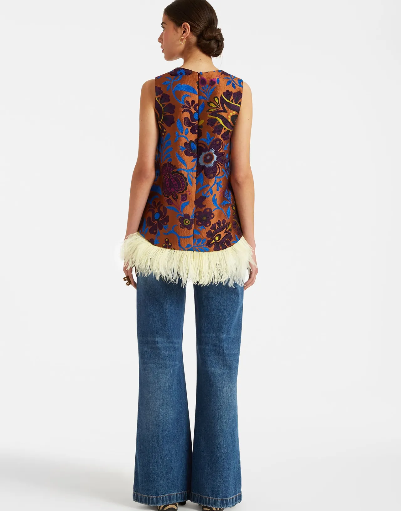 Sale La DoubleJ La Scala Top (With Feathers)Jacquard Selva in Jacquard