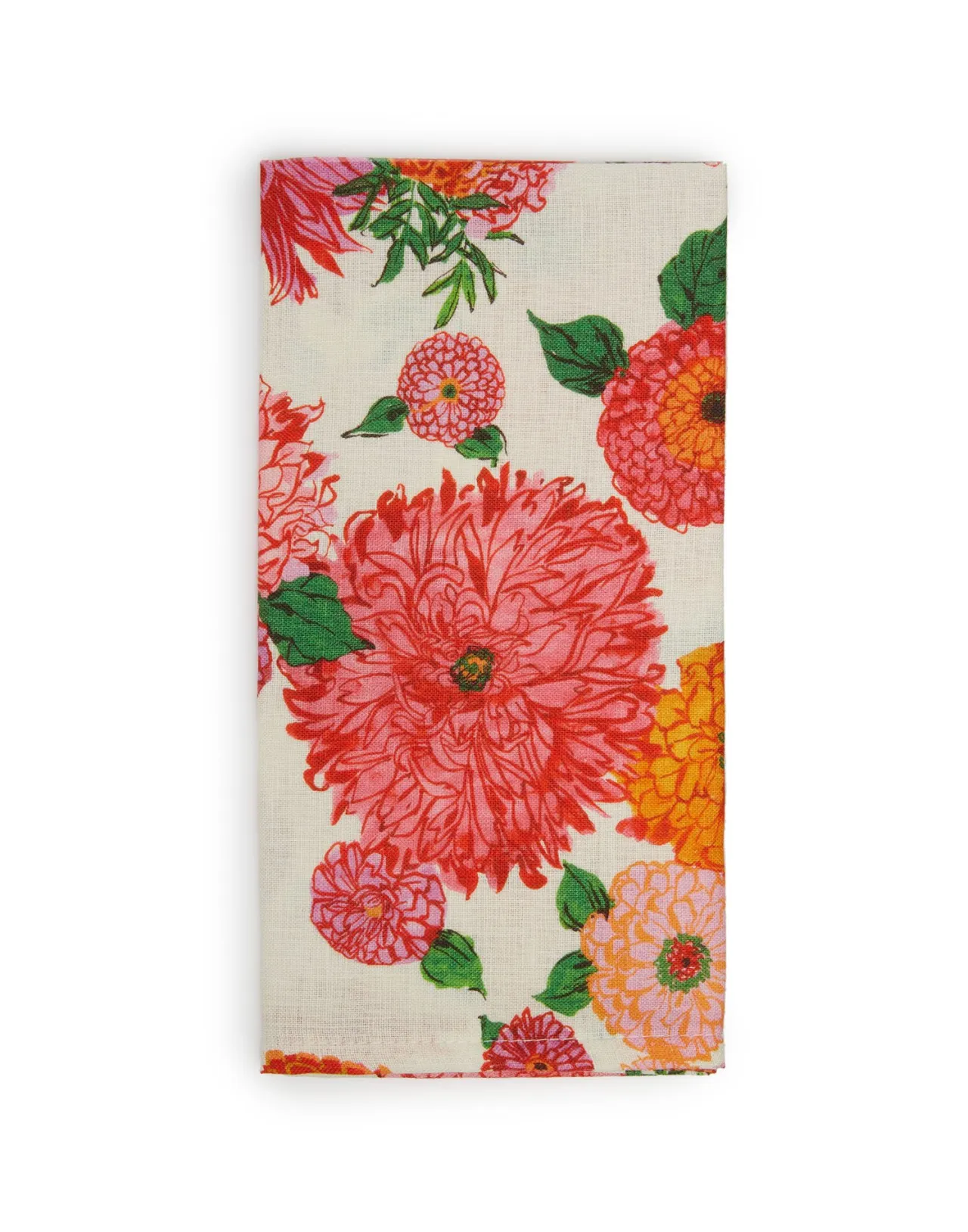 New La DoubleJ Large Napkins Set Of 2Bright Blooms Small in Linen